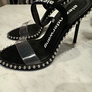 Alexander Wang black/clear heels